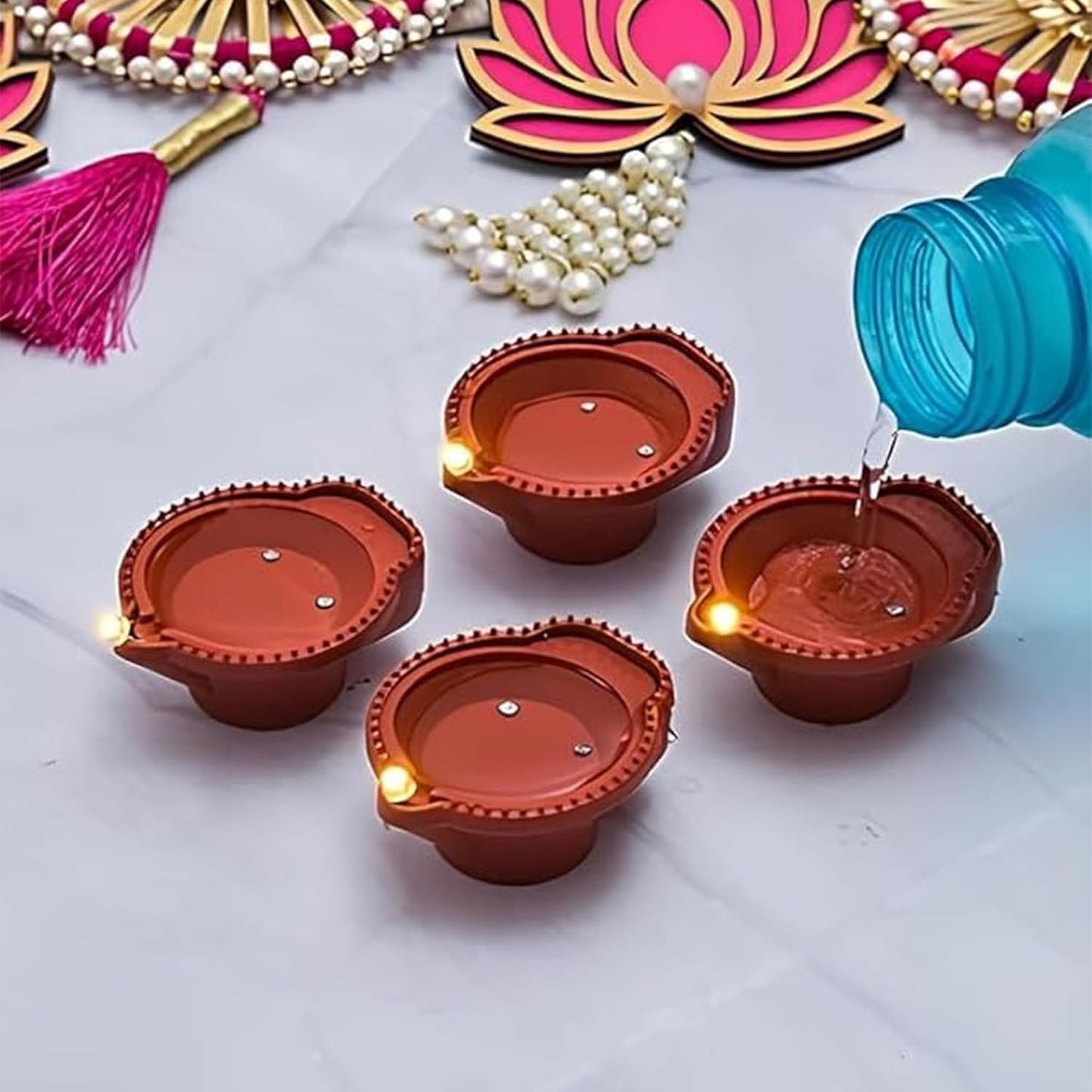 Water Sensor Led Tealights Candles Diyas