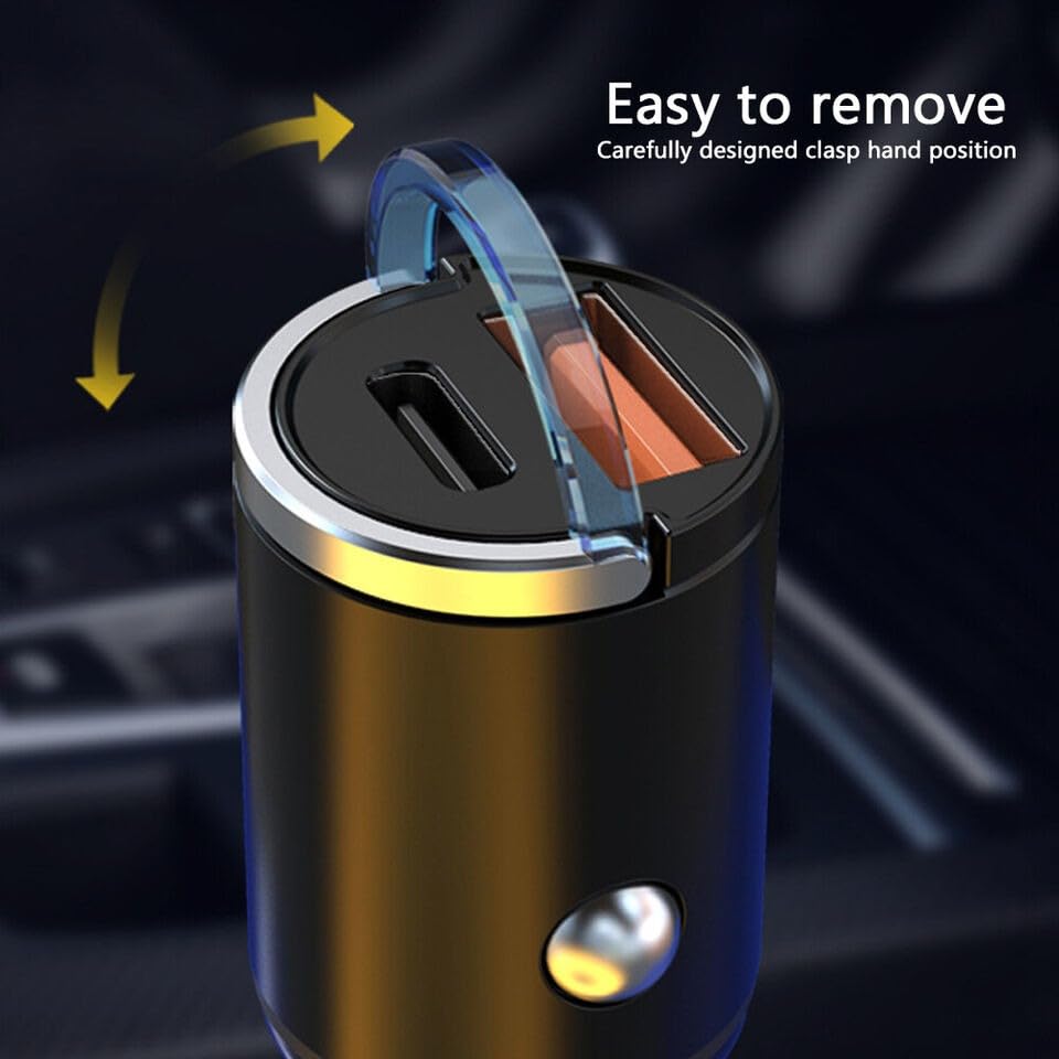 Metal Car Charger Pot | USB C Car Charger Super Fast Charging