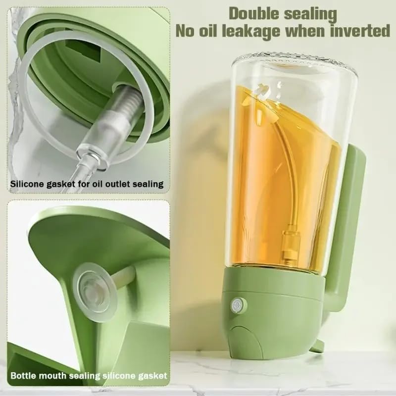 2-in-1 Oil Dispenser and Sprayer, 500ml Oil Vinegar Sprayer