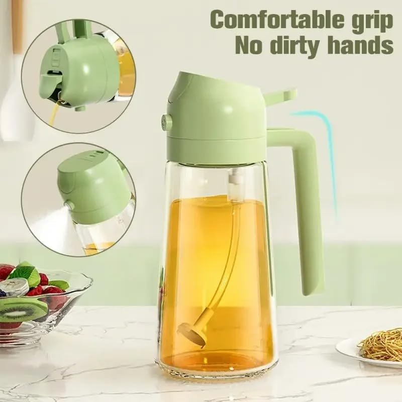 2-in-1 Oil Dispenser and Sprayer, 500ml Oil Vinegar Sprayer