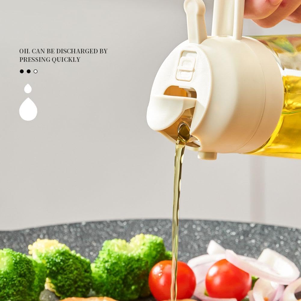 2-in-1 Oil Dispenser and Sprayer, 500ml Oil Vinegar Sprayer