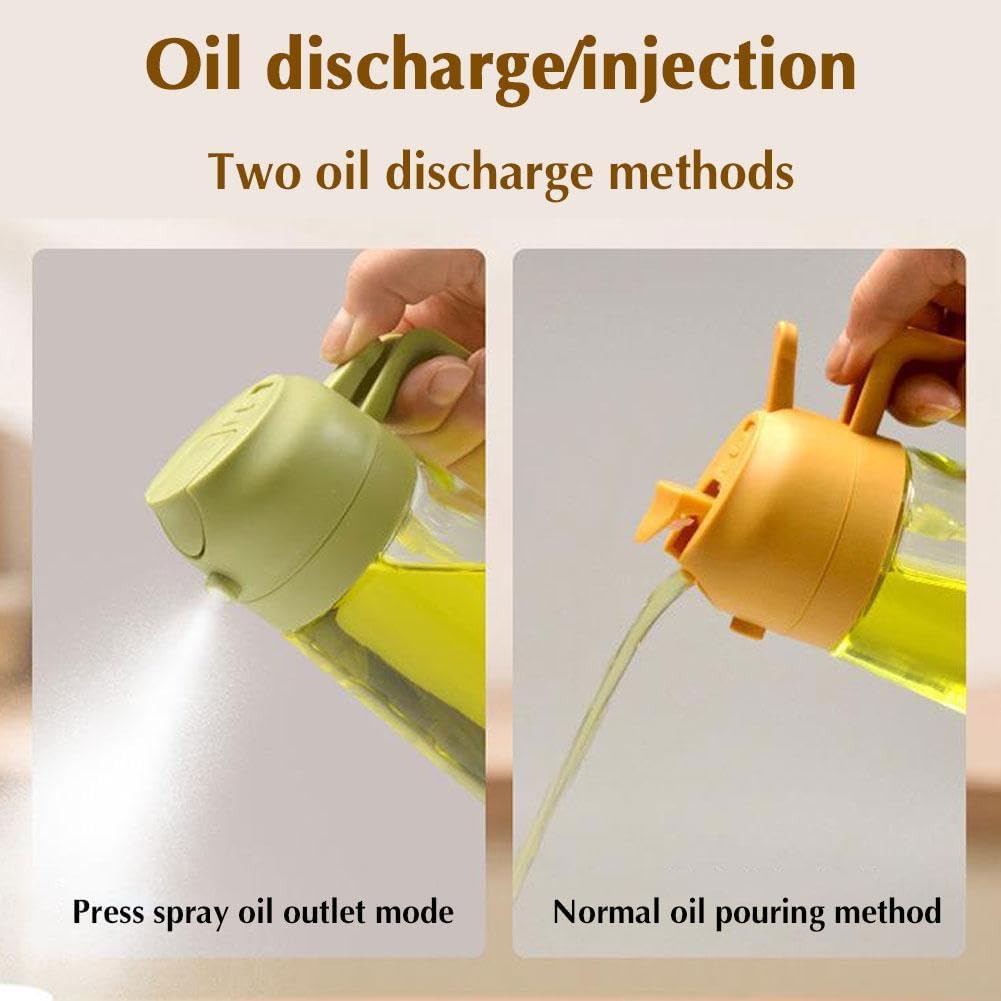 2-in-1 Oil Dispenser and Sprayer, 500ml Oil Vinegar Sprayer