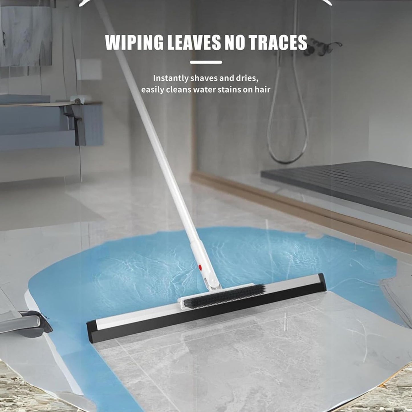 2 in 1 Floor Cleaner Brush Scapper with Wiper