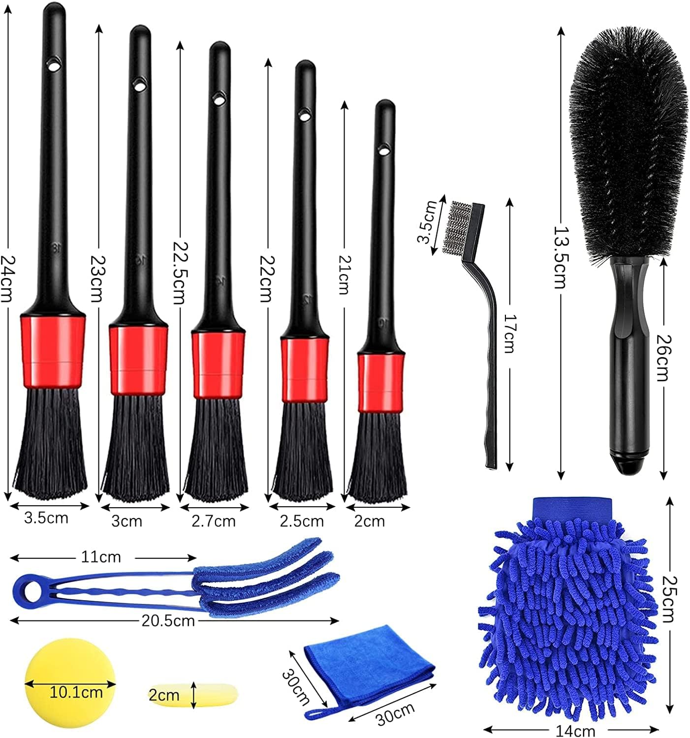 15 PCS Car Detailing Brush Set