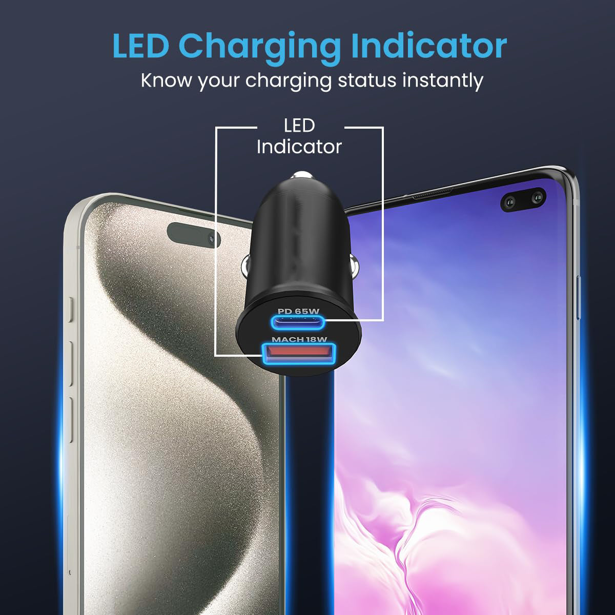 Metal Car Charger Pot | USB C Car Charger Super Fast Charging