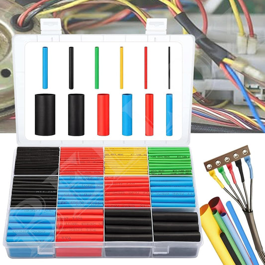 Electrical Wire Cable Sleeving Wrap- 560Pieces Heat Shrink Tubing 2:1