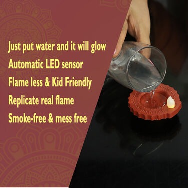 Water Sensor Led Tealights Candles Diyas